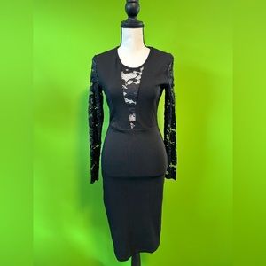 Black knee length dress